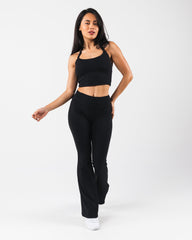 Aura Foldover Flare - Black