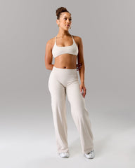 Aura Wide Leg Pant - Wheat