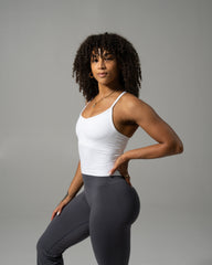 Crossed Push Tank - White