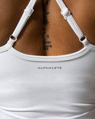 Crossed Push Tank - White