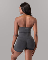 Halter Push Tank - Dark Heather Grey