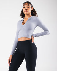KDM LS Zip Bra - Mist