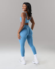 Pump Mid Rise Legging - Coastal Blue