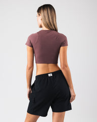 Angled Crop Tee - Sugar