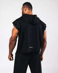 Three Pillar Capped Hoodie - Black