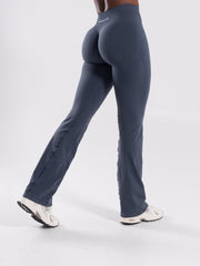 Pump Mid Rise Flared Pant Long - Dusty Navy