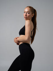 Amplify Open Back Bra - Black
