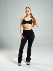 Aura Ultra-High Rise Flared Pant Long - Black