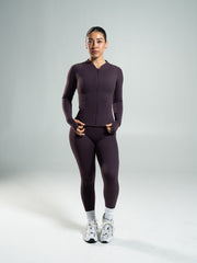 Aura Sculpt Jacket Long - Black Garnet