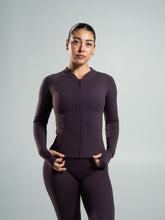 Aura Sculpt Jacket Long - Black Garnet