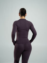 Aura Sculpt Jacket Long - Black Garnet