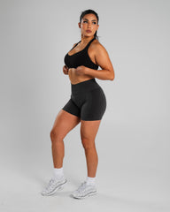 Amplify Mid Rise Short - Dark Heather Grey