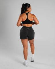 Amplify Mid Rise Short - Dark Heather Grey