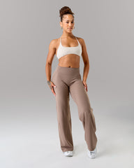 Aura Wide Leg Pant - Mocha