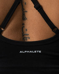 Crossed Push Tank - Black