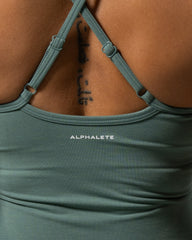 Crossed Push Tank - Juniper Green