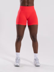 Pump Mid Rise Short - Neon Red