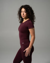 Glass Tee - Merlot