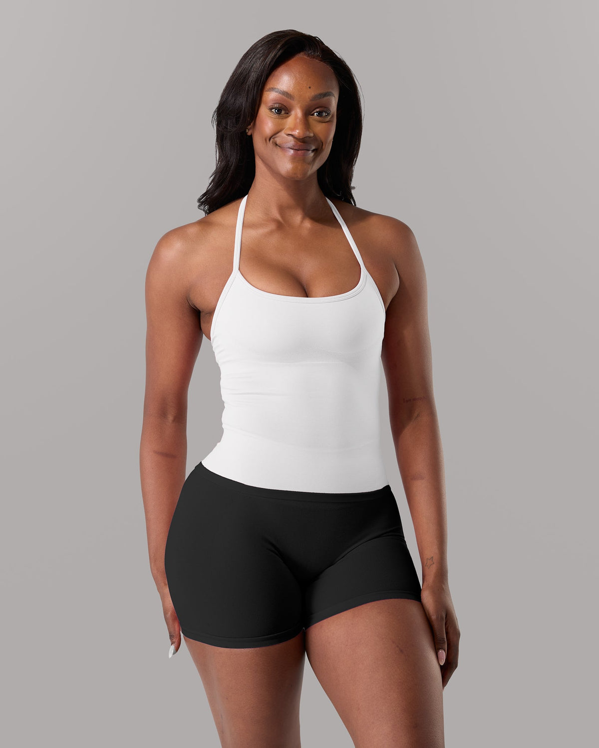 Halter Push Tank - White