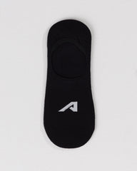 No Show "A" Sock 3pk - Black