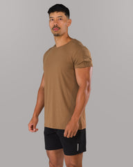 Rolled Muscle Tee - Brown
