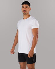Rolled Muscle Tee - White