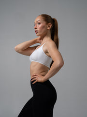Amplify Open Back Bra - White
