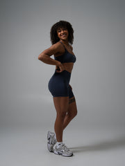 Contour Mid Rise Short - Dusty Navy