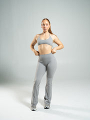 Aura Ultra-High Rise Flared Pant Long - Nickel