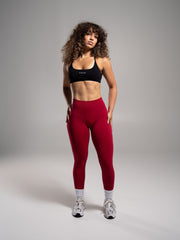 Pump Mid Rise Legging - Scarlet